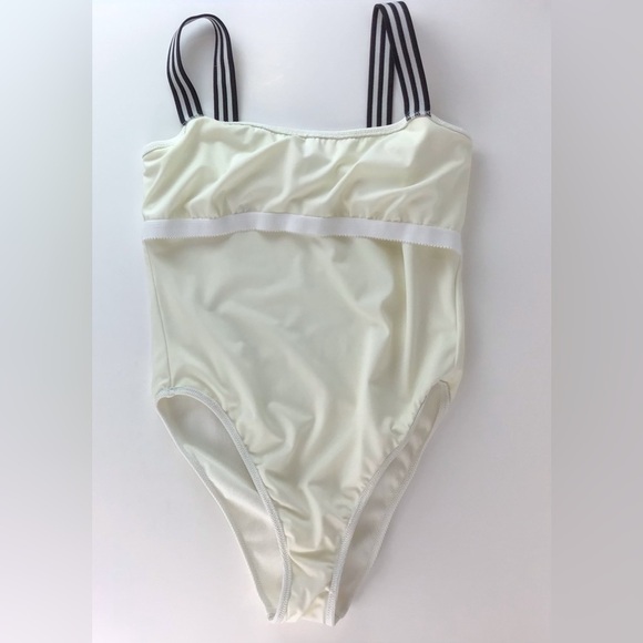 Madewell Solid & Striped White The Riley One Piece Swimsuit | Large - Picture 8 of 15